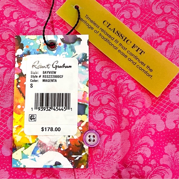 FINAL PRICE Robert Graham Bayview Classic Fit Short Sleeve Shirt - Picture 5 of 10